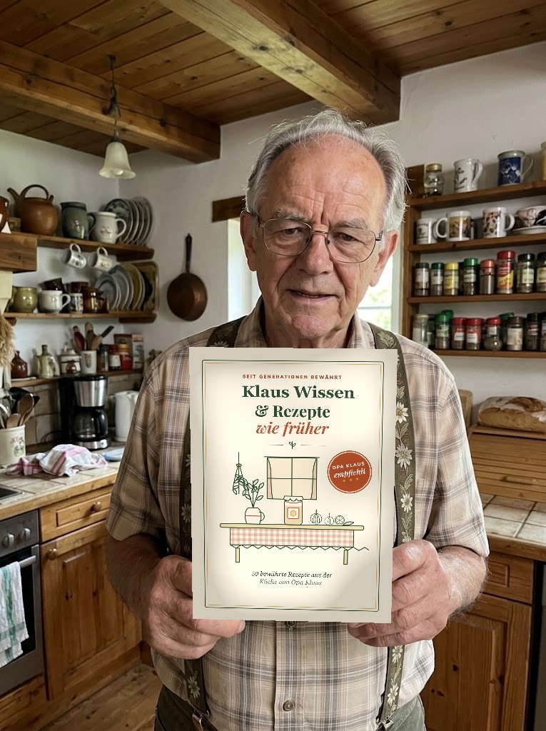 Opa Klaus mit dem Buch
